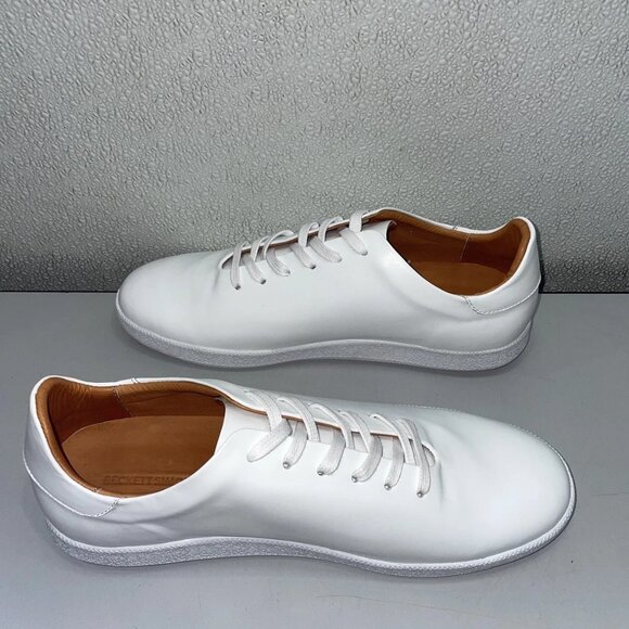 NEW BECKETT SIMONON Geller Trainers – Men’s Size 10 – White Leather - Picture 3 of 10